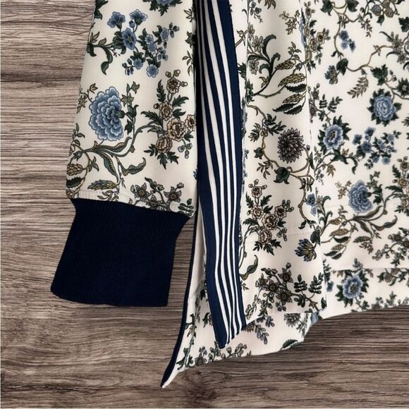 TNUCK SPORT White Wildflower Maggie Pullover Floral Striped Crewneck xl - Picture 4 of 12